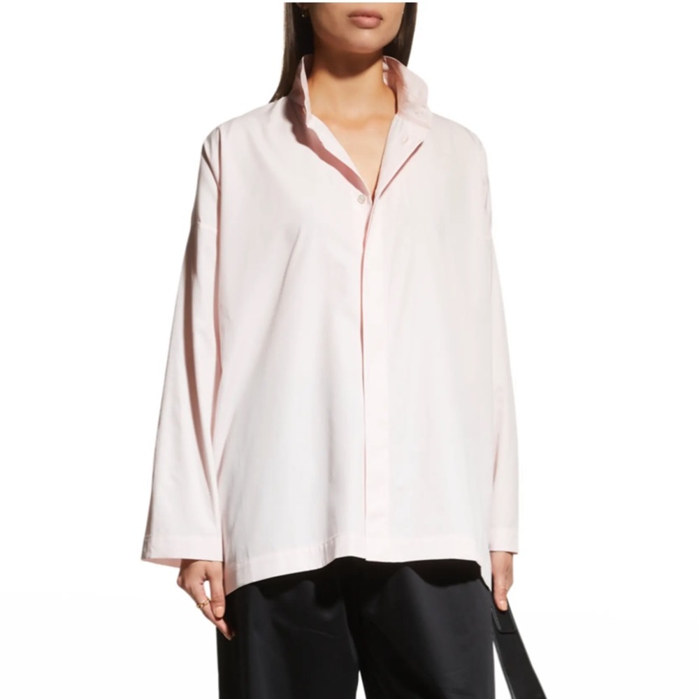 Eskandar Light Pink Linen Tunic